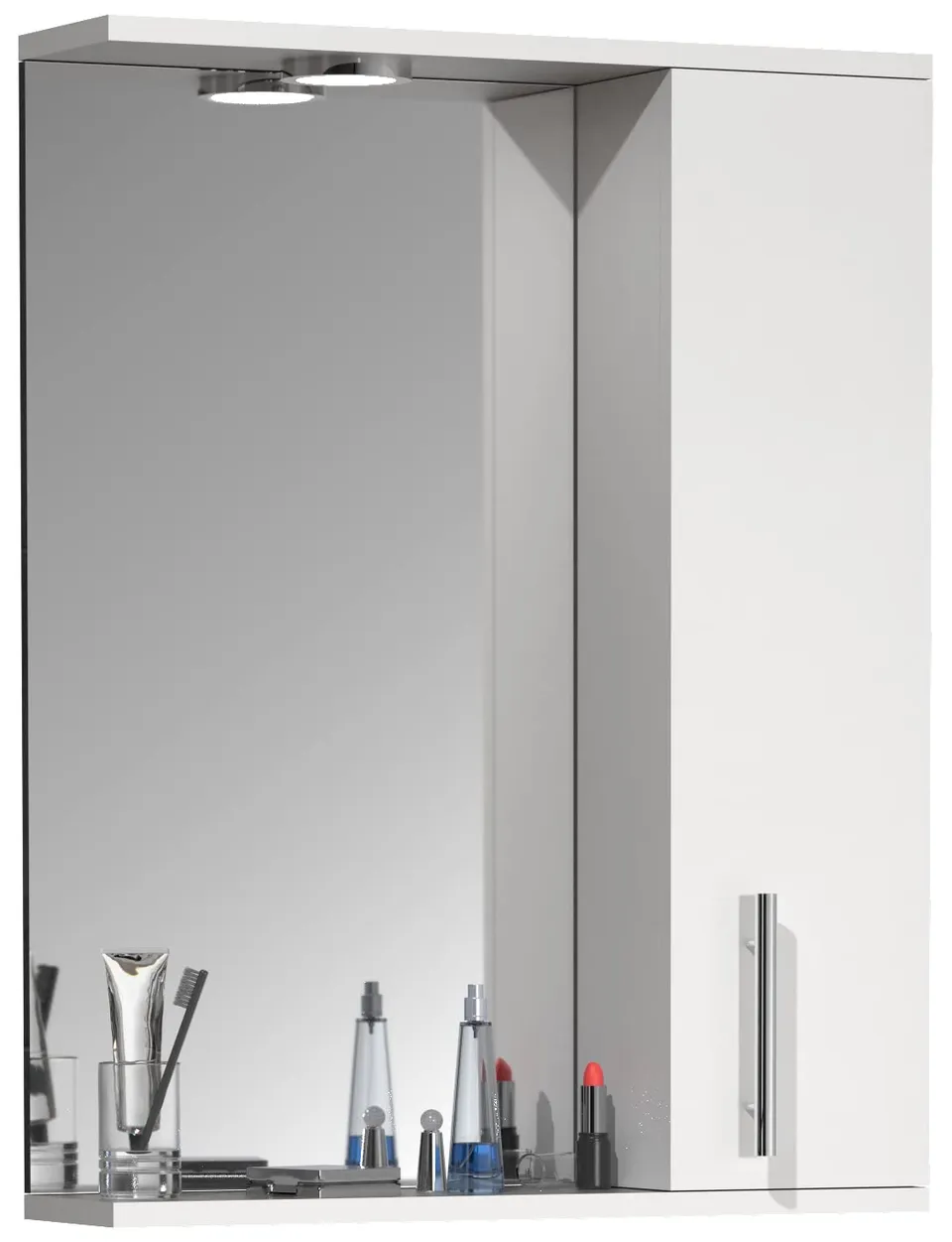 vcm-badm-bel-spiegelschrank-wei-55x14x71-cm-1-t-r-3-f-cher-holzwerkstoff image 1