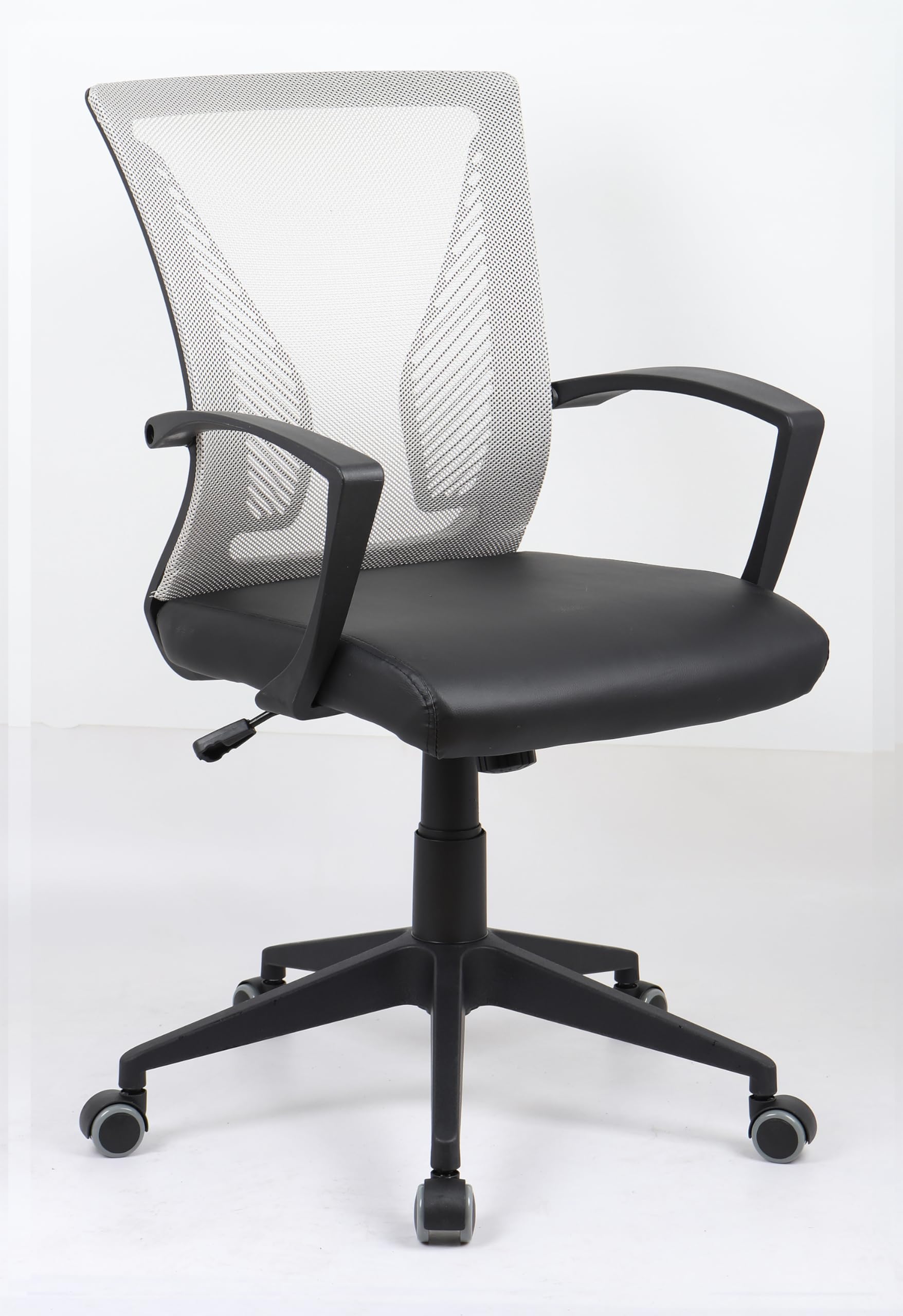 vcm-b-rostuhl-schwarz-grau-48x46x92-cm-h-henverstellbar-drehbar-stahl-ergonomisc image 1
