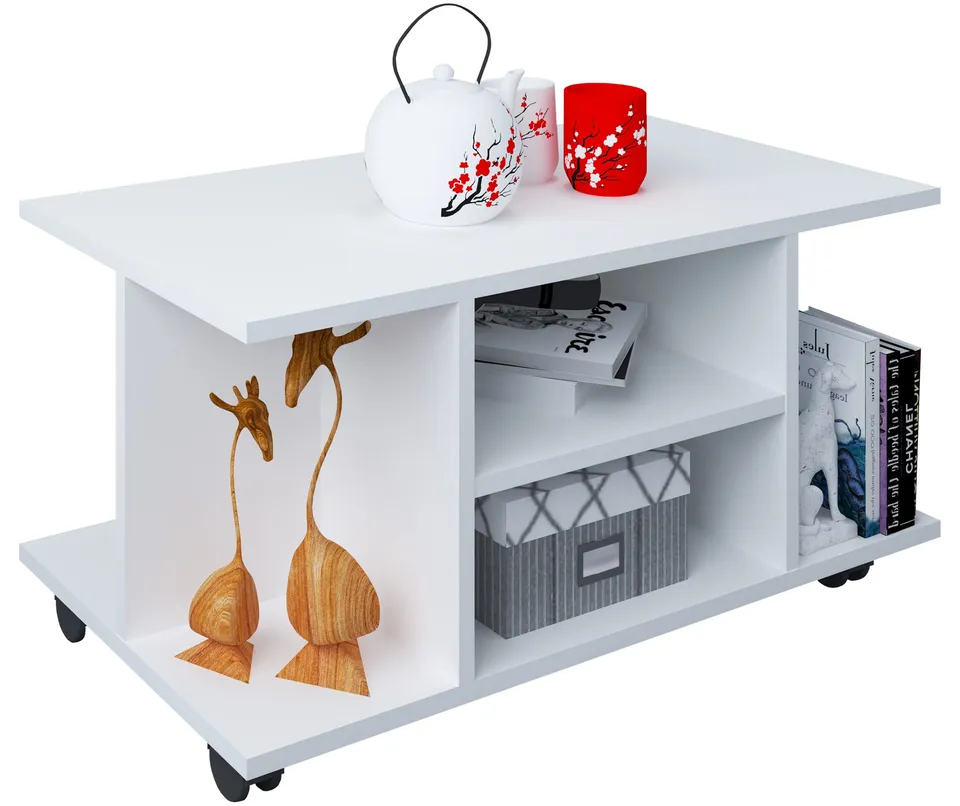 vcm-dalosa-couchtisch-wei-80-40-40-cm-6-offene-f-cher-holzwerkstoff-auf-rollen image 1