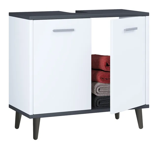 vcm-vilosa-waschbeckenunterschrank-wei-anthrazit-60x28x56-cm-2-t-ren-1-fach image 1