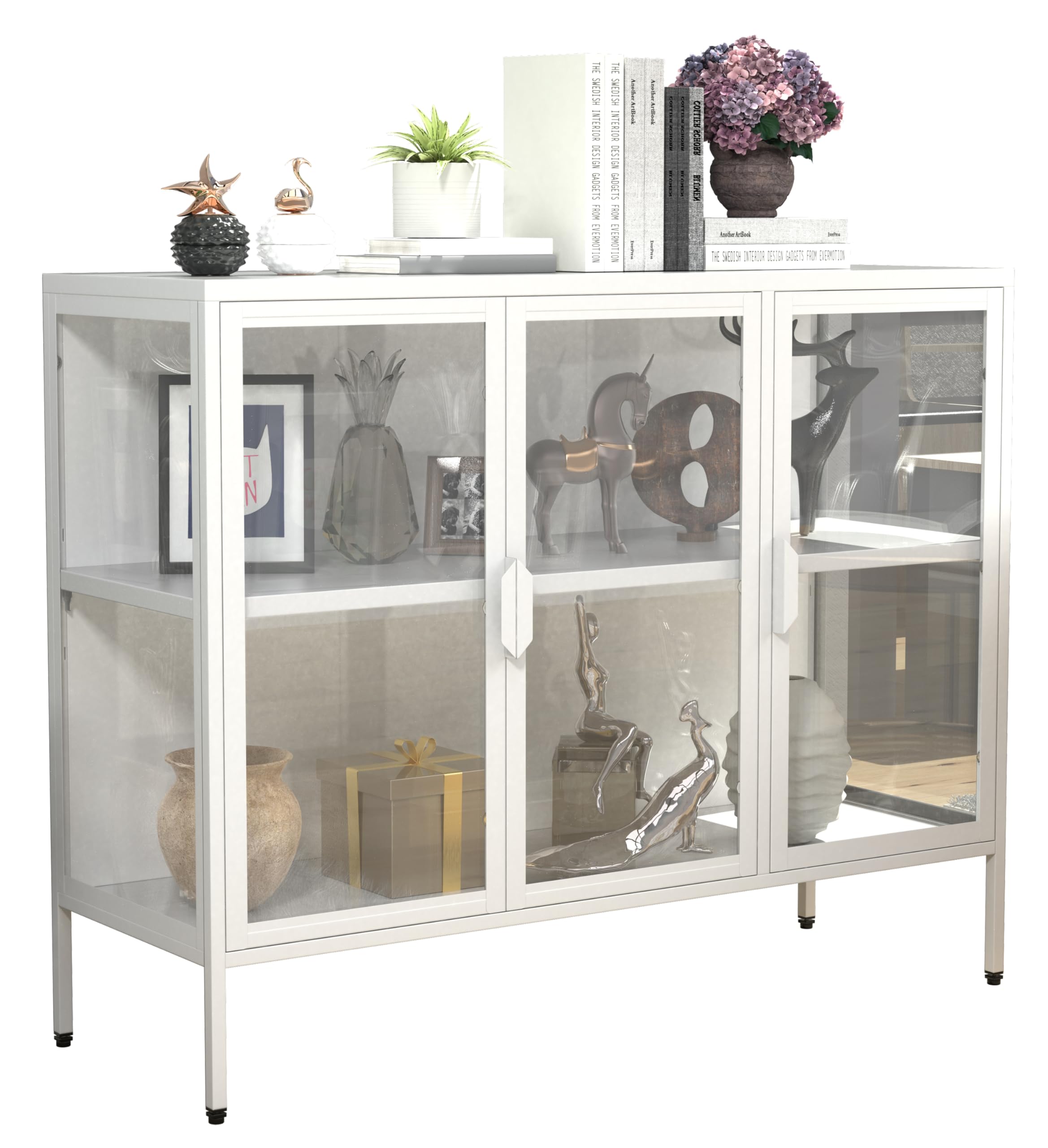 vcm-floka-l-glasvitrine-stehend-100x35x80-cm-esg-sicherheitsglas-1-regal-stahlge image 1