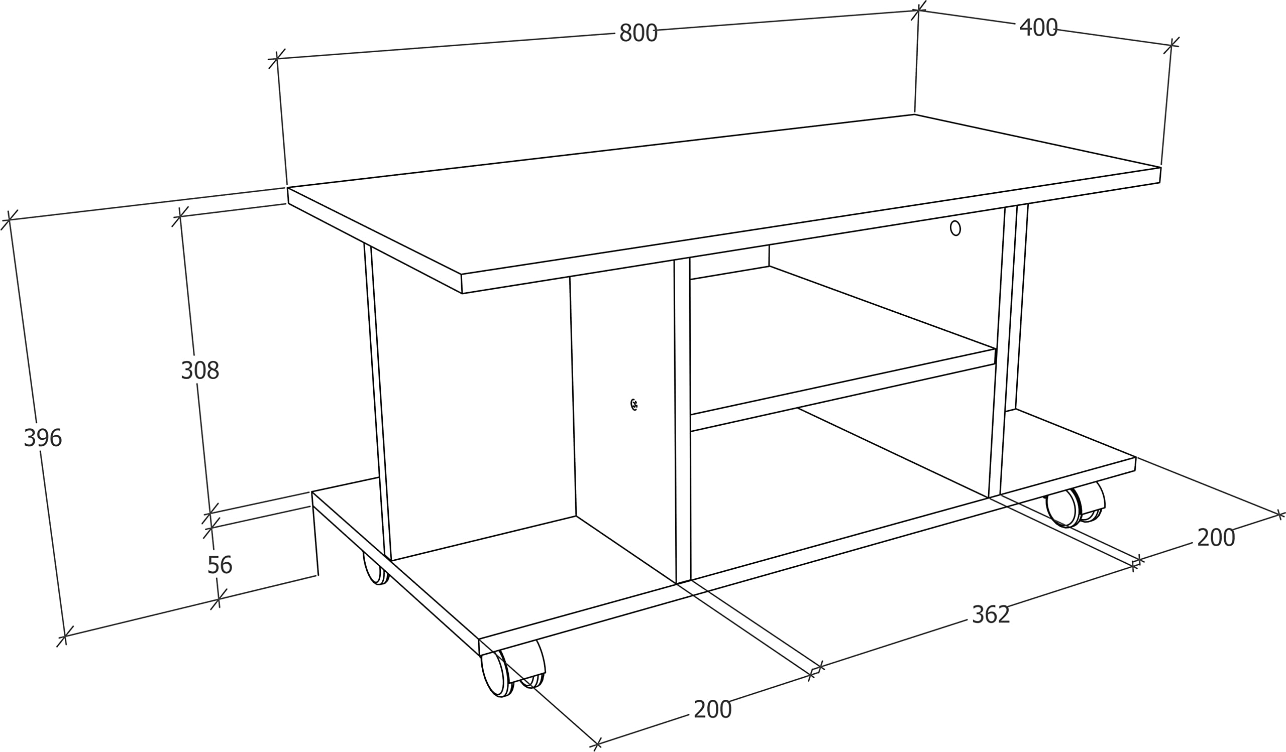 vcm-dalosa-couchtisch-wei-80-40-40-cm-6-offene-f-cher-holzwerkstoff-auf-rollen image 3