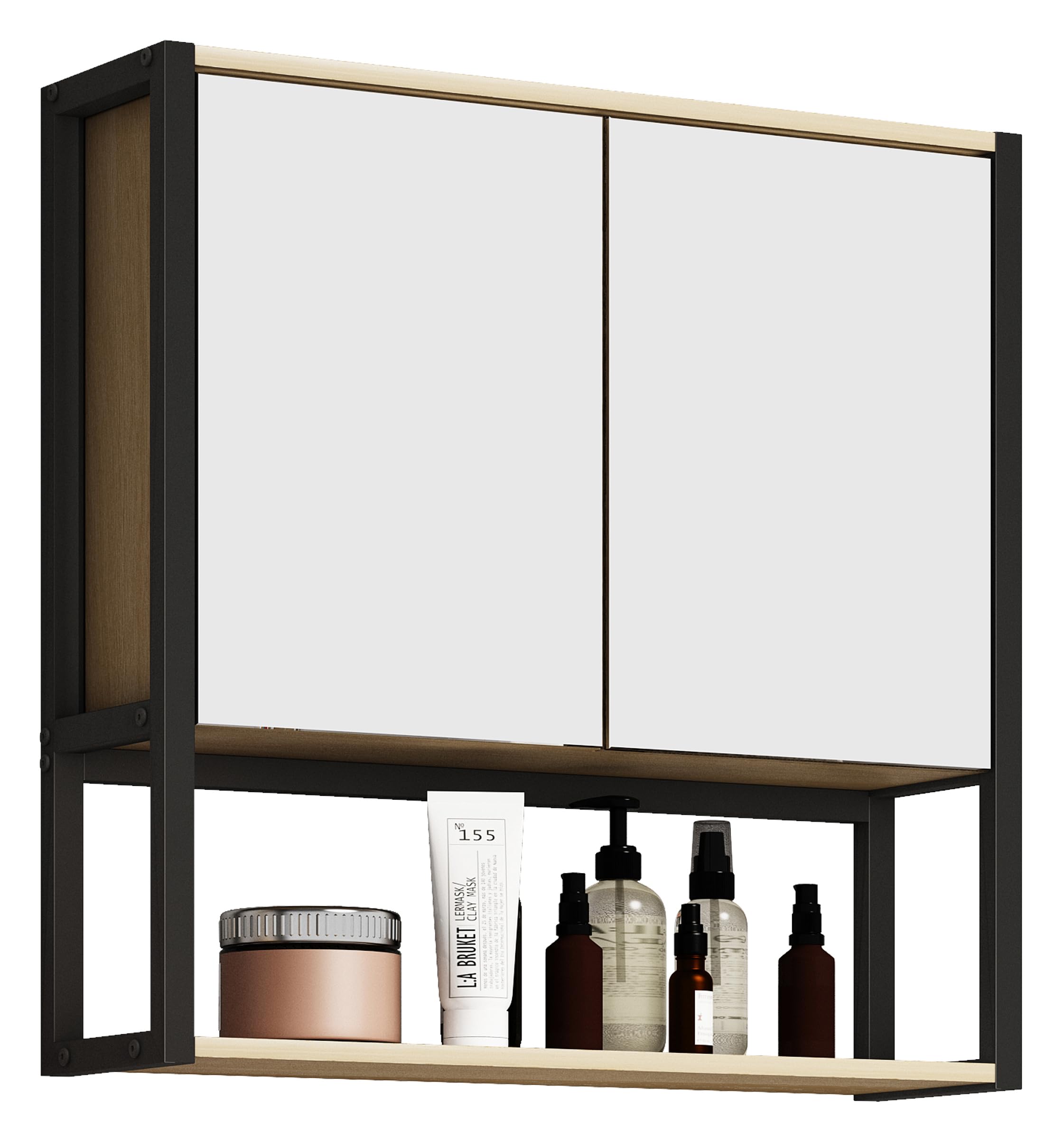 vcm-badm-bel-spiegelschrank-60x17x60-cm-2-t-ren-badspiegelschrank image 1