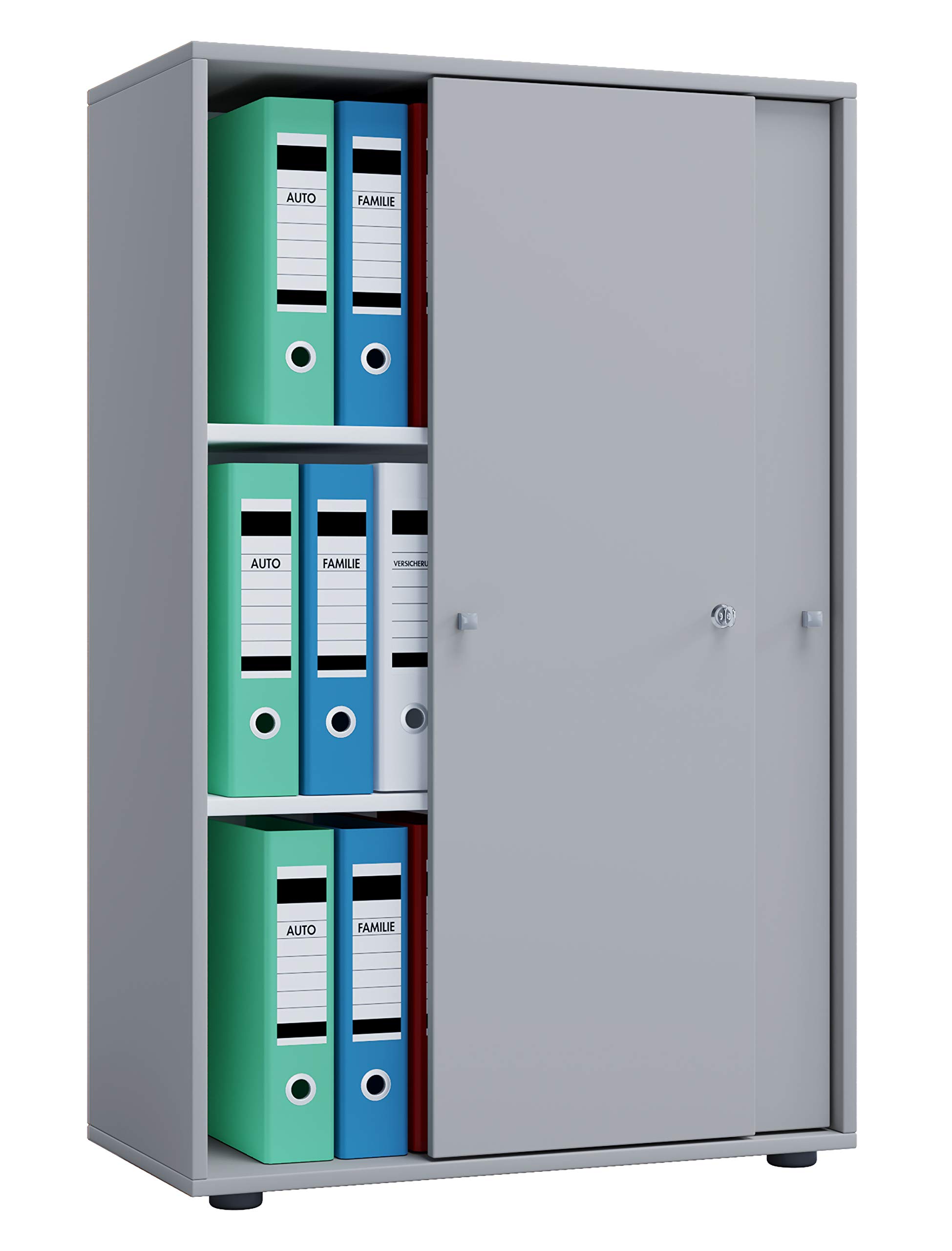 vcm-b-roschrank-grau-70-x-40-x-111-cm-2-t-ren-3-f-cher-aktenschrank image 1