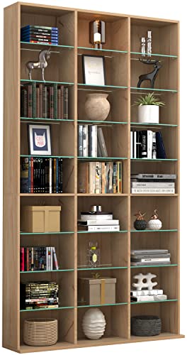 vcm-zilas-xl-cd-dvd-standregal-b-cherregal-raumteiler-glas-27-f-cher-1080-cds image 5
