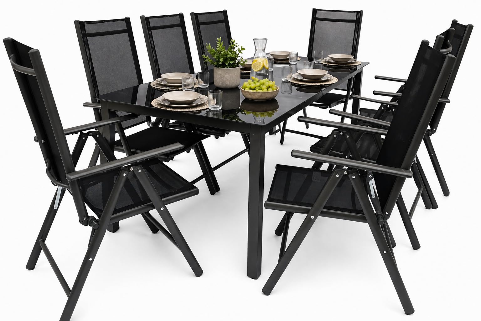 vcm-dasano-9-teiliges-gartenm-bel-set-anthrazit-aluminium-1-tisch-189x90-cm-8-kl image 1