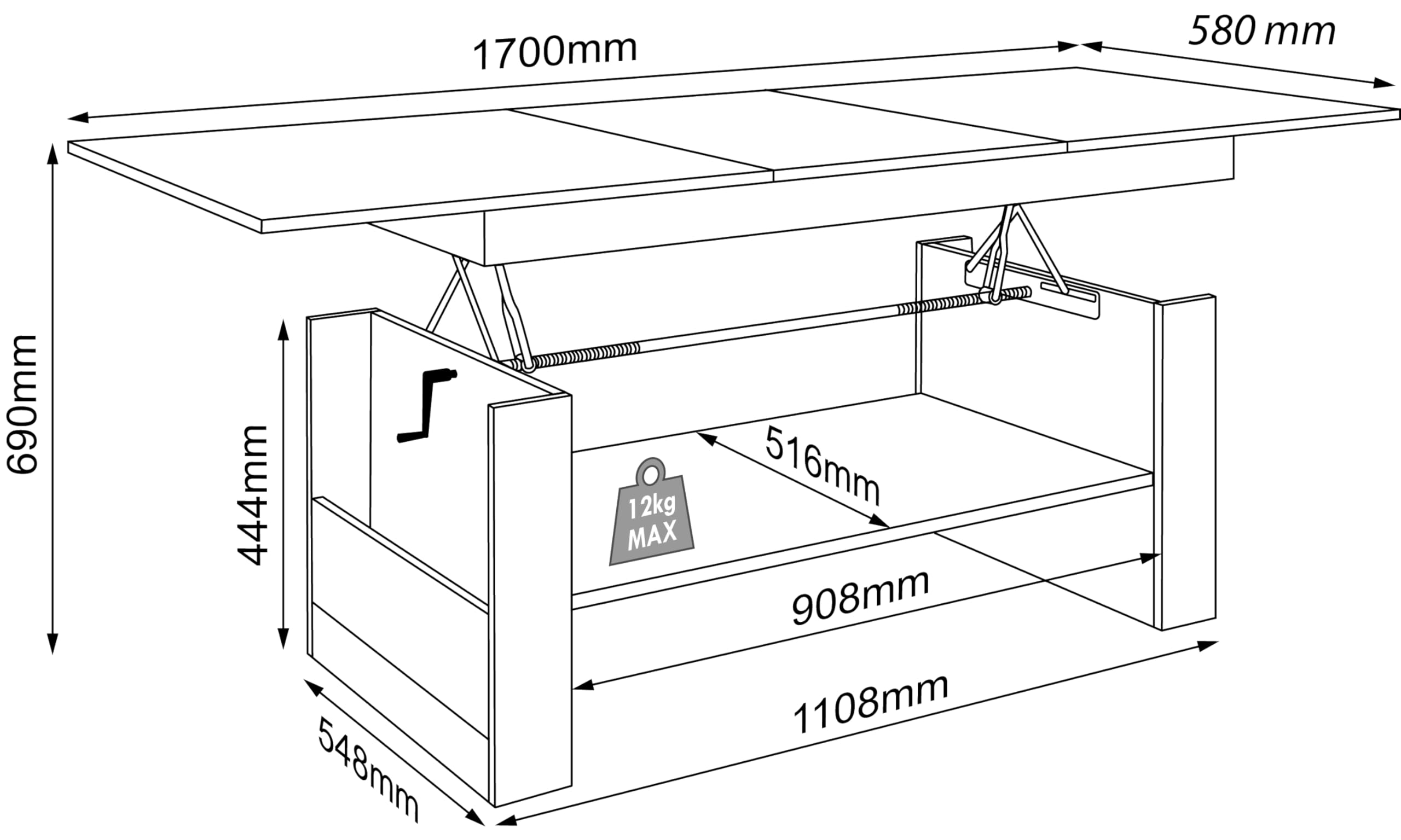 vcm-couchtisch-kobila-h-henverstellbar-ausziehbar-115x58x52-cm image 3