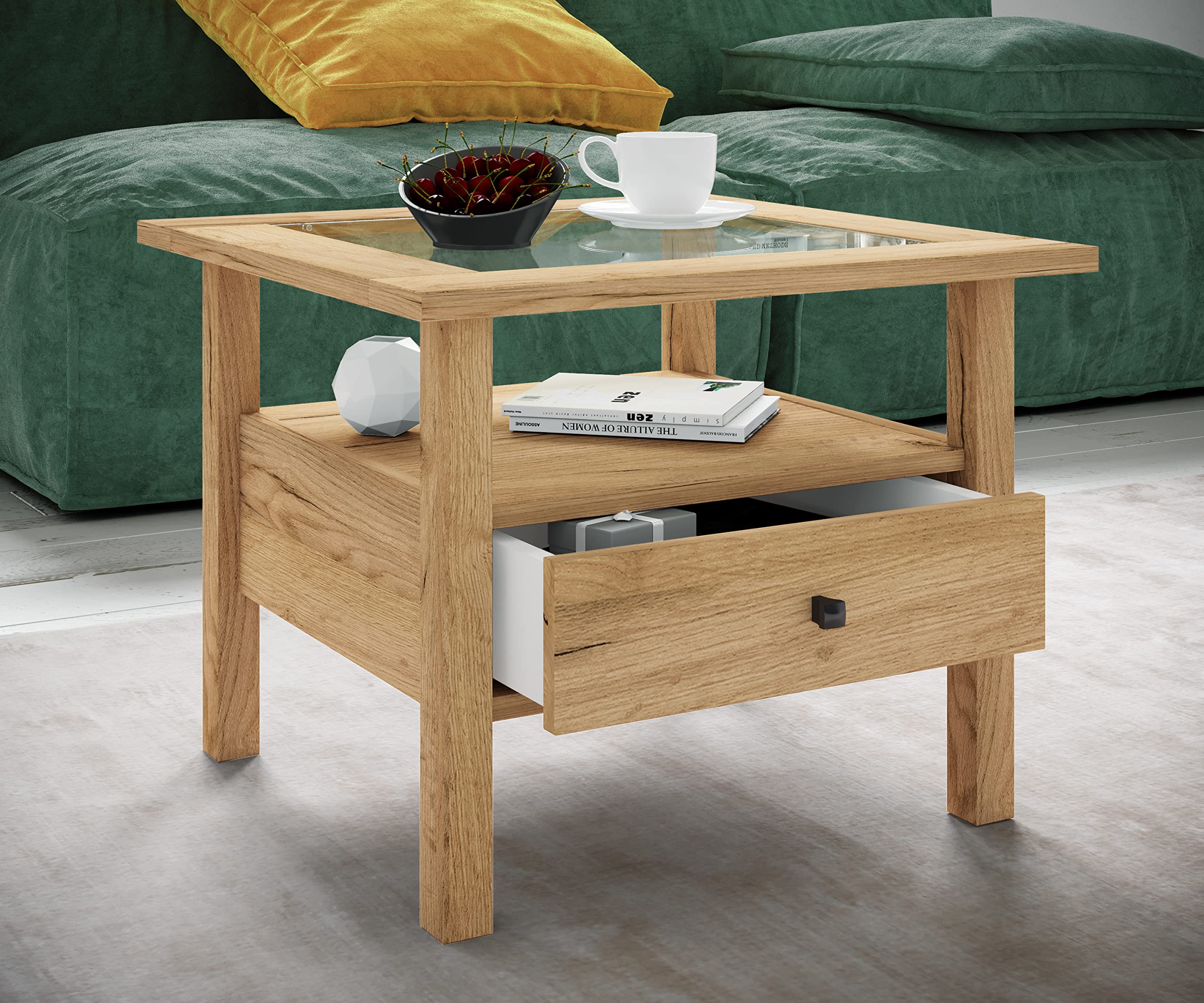 vcm-dalosa-beistelltisch-honig-eiche-54x54x42-cm-1-fach-1-schublade image 3