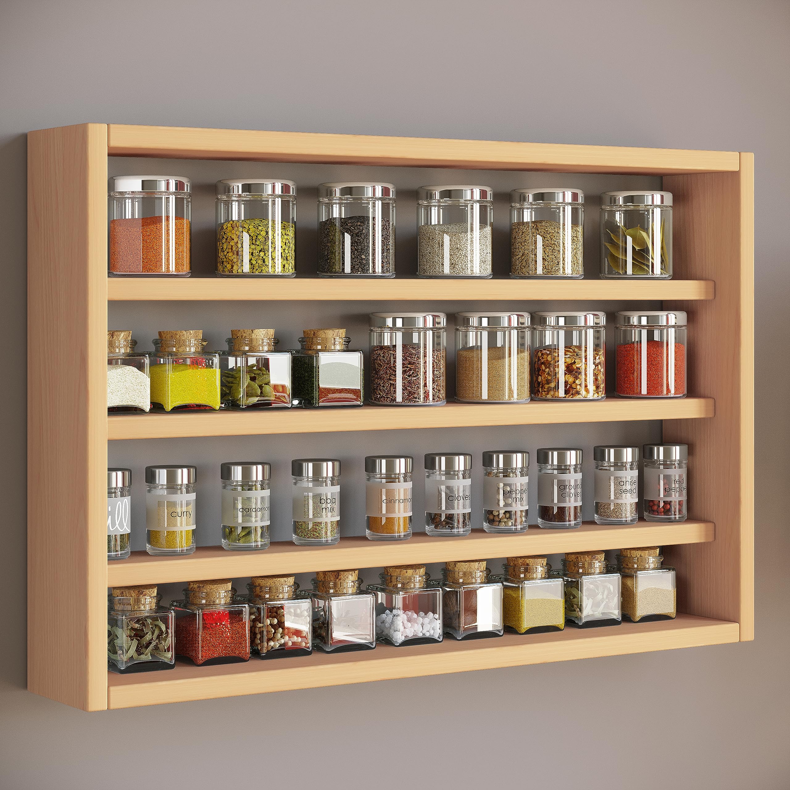 vcm-k-chenm-bel-h-ngeschrank-buche-60x10x40-cm-4-f-cher-wandschrank-kompakt image 2