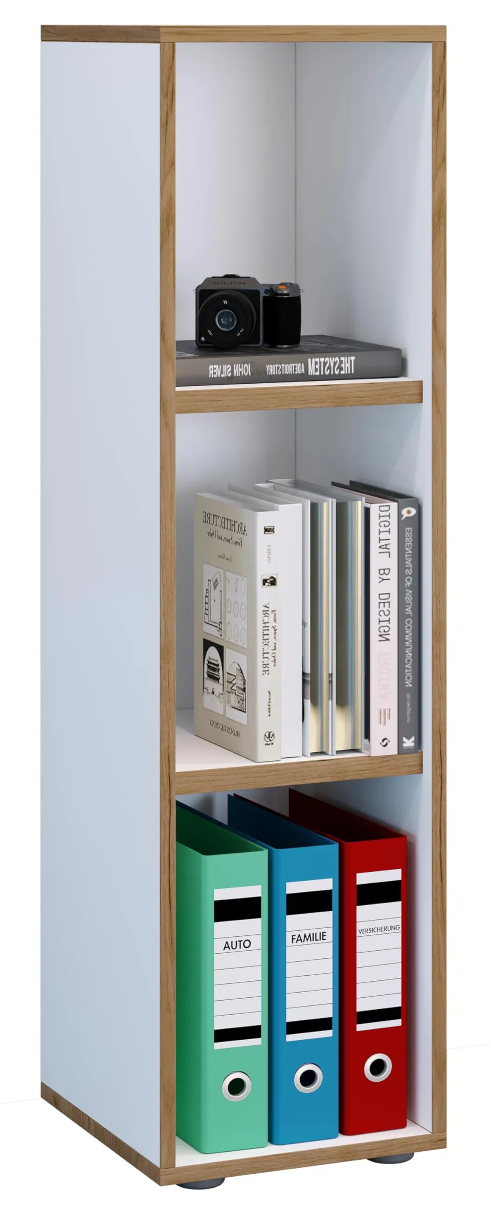 vcm-b-roregal-wei-30x32x110-cm-standregal-mit-3-f-chern-holzwerkstoff image 1