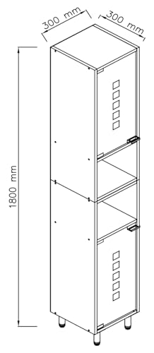 vcm-badm-bel-darola-stehender-badschrank-hochschrank-mit-glast-r-honig-eiche image 7