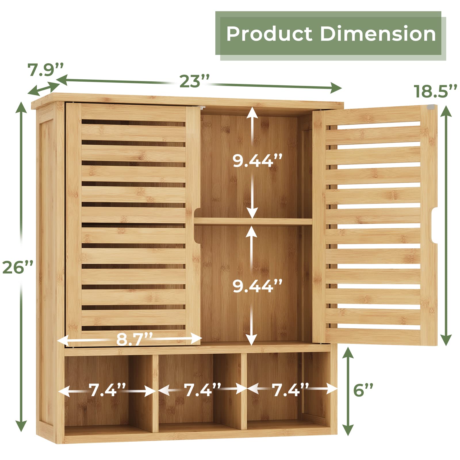 forabamb-badezimmer-wandschrank-aus-bambus-medizinschrank-mit-t-ren-und-verstell image 2