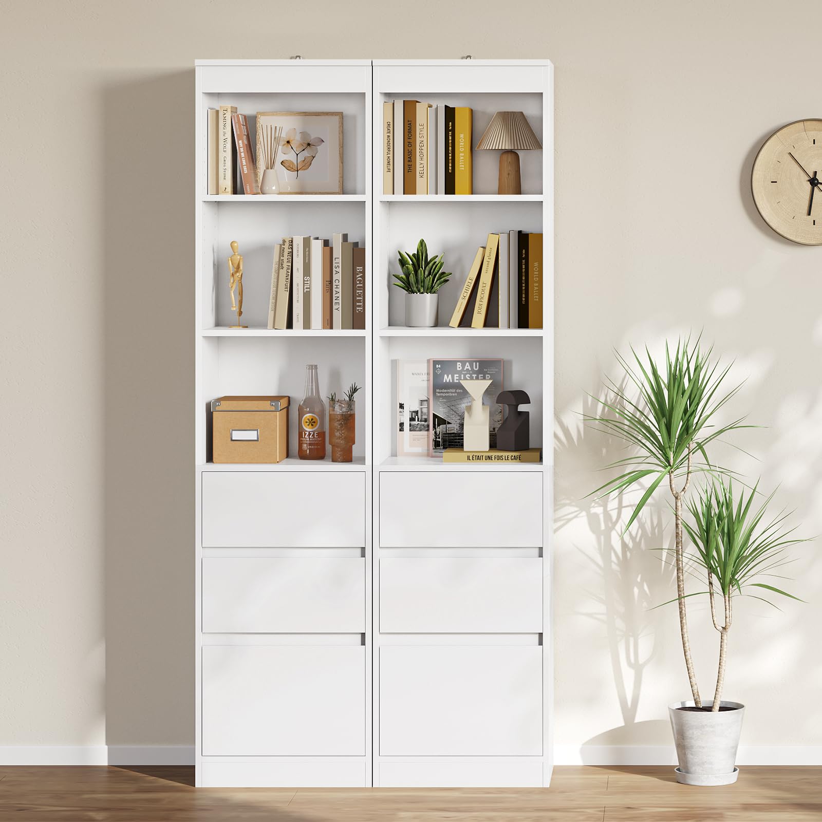 forabamb-badezimmerschrank-hochschrank-wei-180x40x30-cm-mit-3-schubladen-und-ver image 6