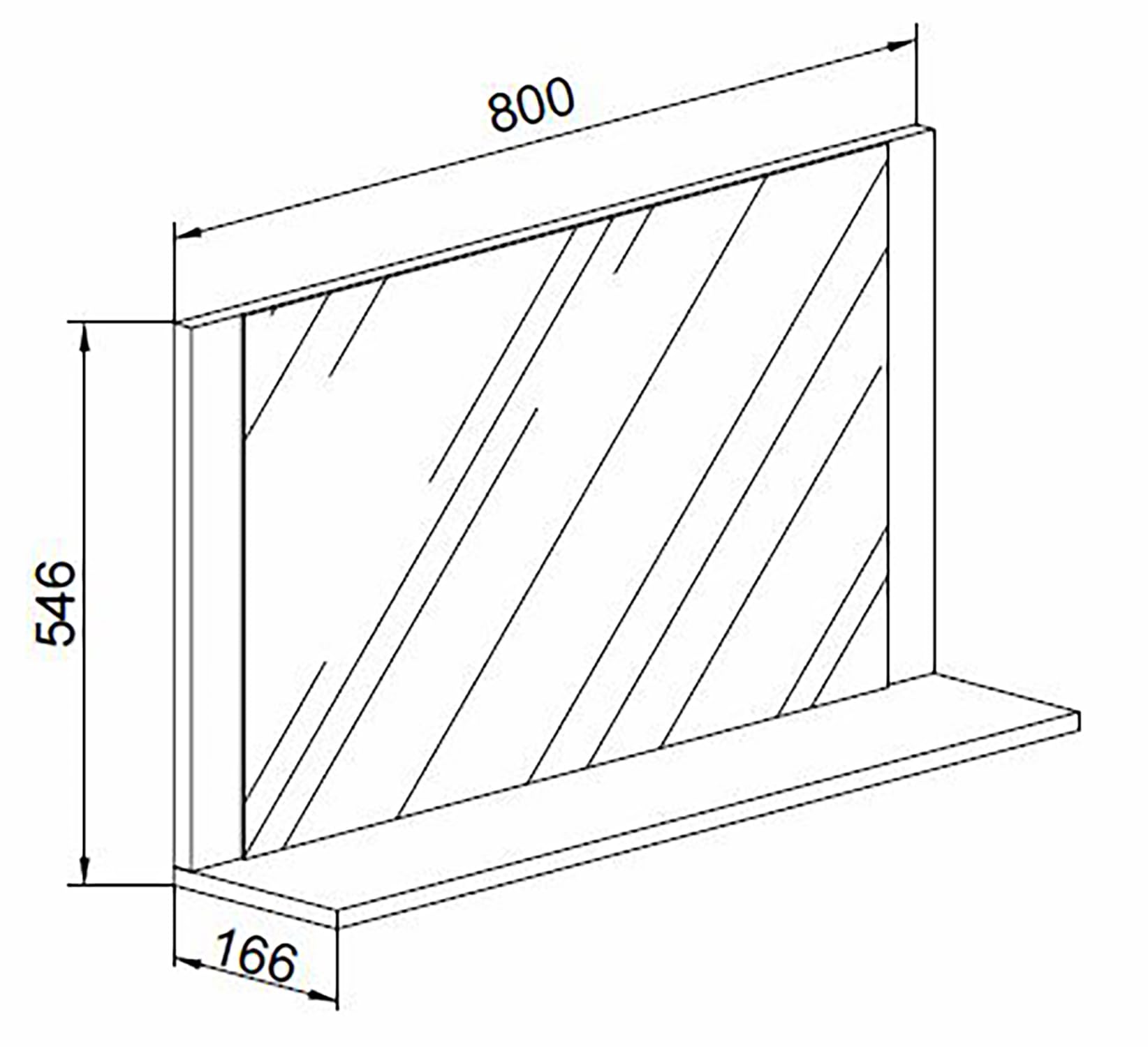 vcm-lendas-badm-bel-spiegel-wei-80x17x55-cm-mit-ablage-wandmontage-f-r-bad-und-f image 2