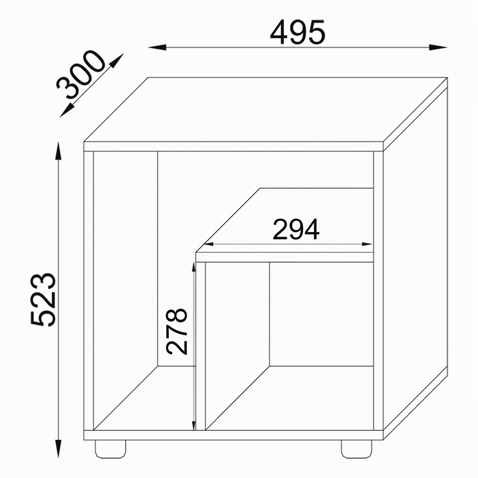 vcm-beistelltisch-wei-50x30x55-cm-mit-2-f-chern-holzwerkstoff image 3