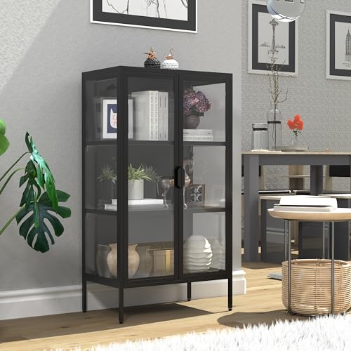 vcm-standvitrine-floka-schwarz-60-x-35-x-110-cm-2-glast-ren-3-f-cher image 8
