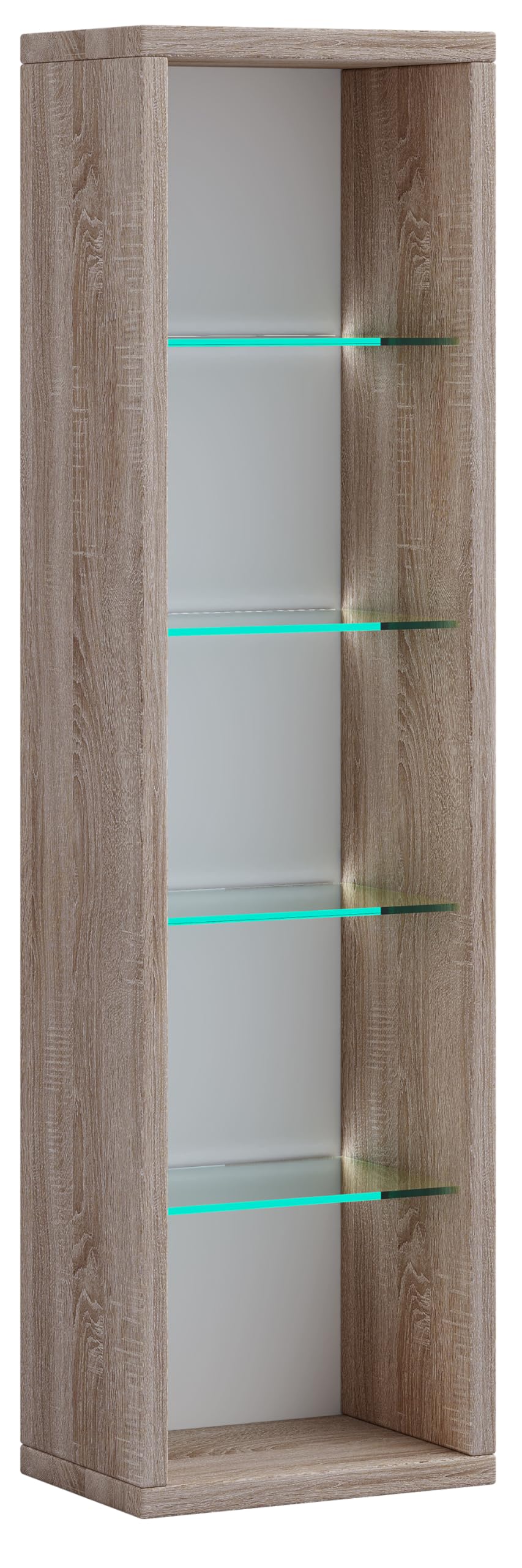 vcm-standregal-sonoma-eiche-21x14x77-cm-5-f-cher-holzwerkstoff-und-glas image 5