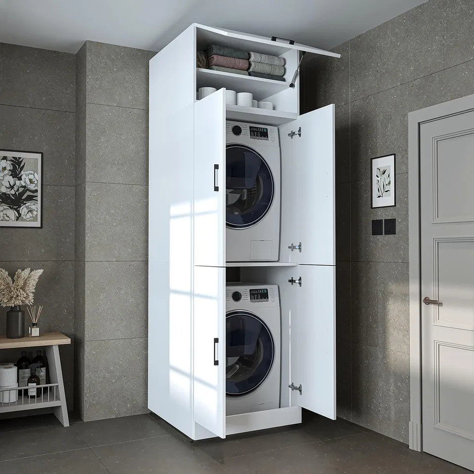 roomart-dora-waschmaschinenschrank-mit-aufsatzschrank-230-x-70-x-73-8-cm-5-farbe image 1