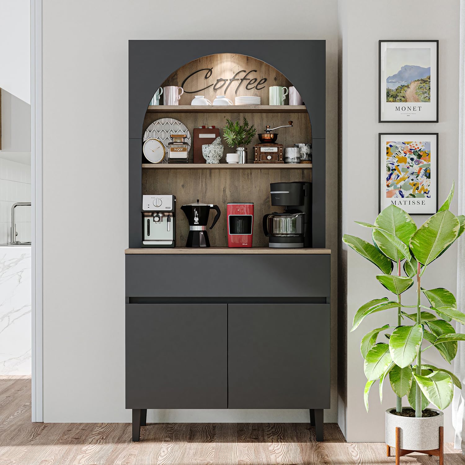 roomart-mehrzweckschrank-venedik-90x179x42-cm-anthrazit-eiche-mit-schublade-t-re image 3