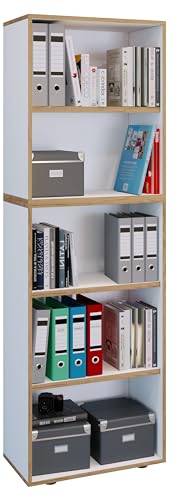 vcm-b-roregal-wei-60x33x183-cm-5-f-cher-standregal-b-cherregal-aktenregal image 7