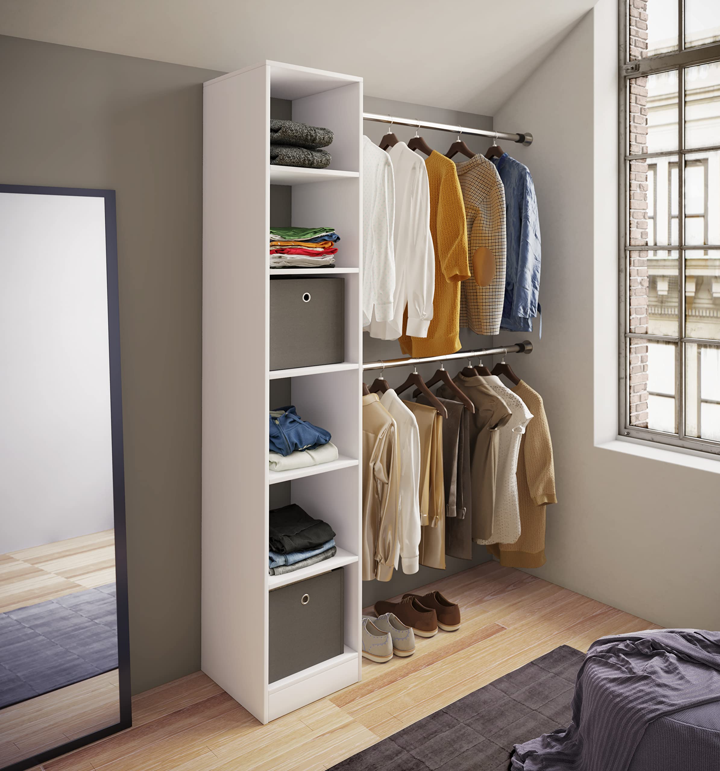 vcm-holz-kleiderschrank-dacho-lll-offener-schrank-6-f-cher-b-38-x-h-194-x-t-40-c image 4