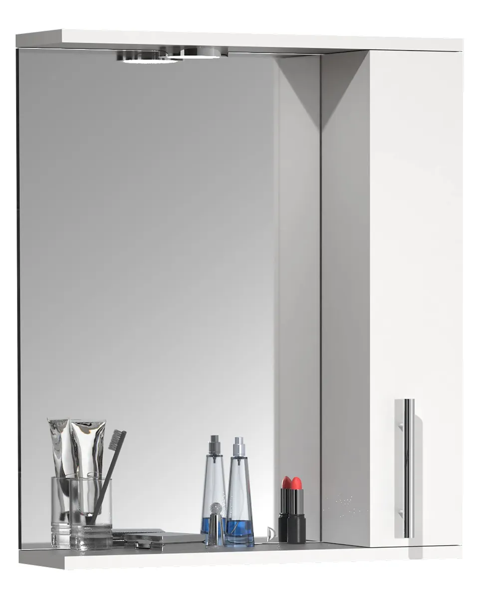 vcm-badm-bel-spiegelschrank-wei-50x14x60-cm-1-t-r-3-f-cher-badspiegelschrank image 1