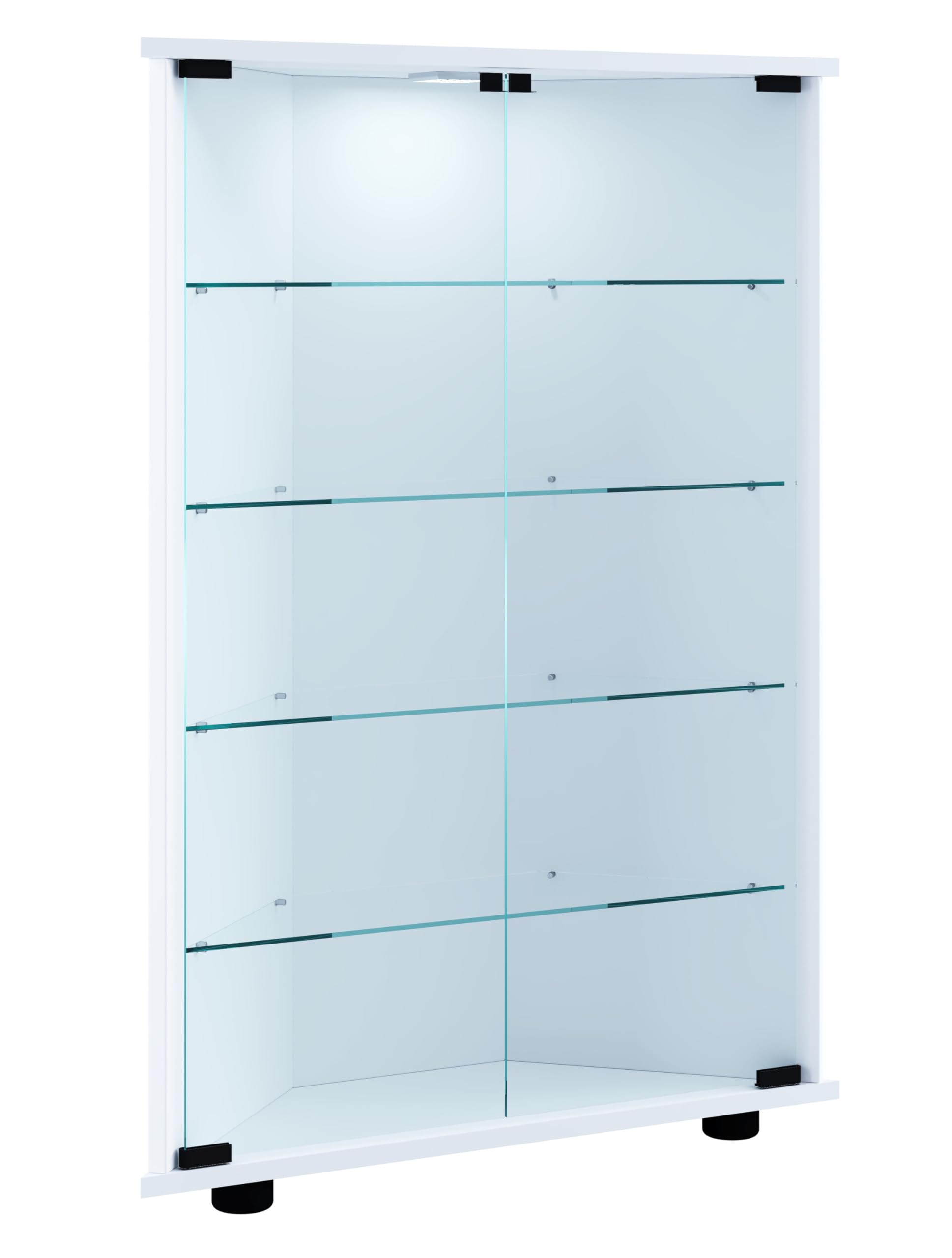 vcm-standvitrine-wei-67x23x88-cm-vitrinenschrank-mit-2-t-ren-5-f-chern-holzwerks image 4