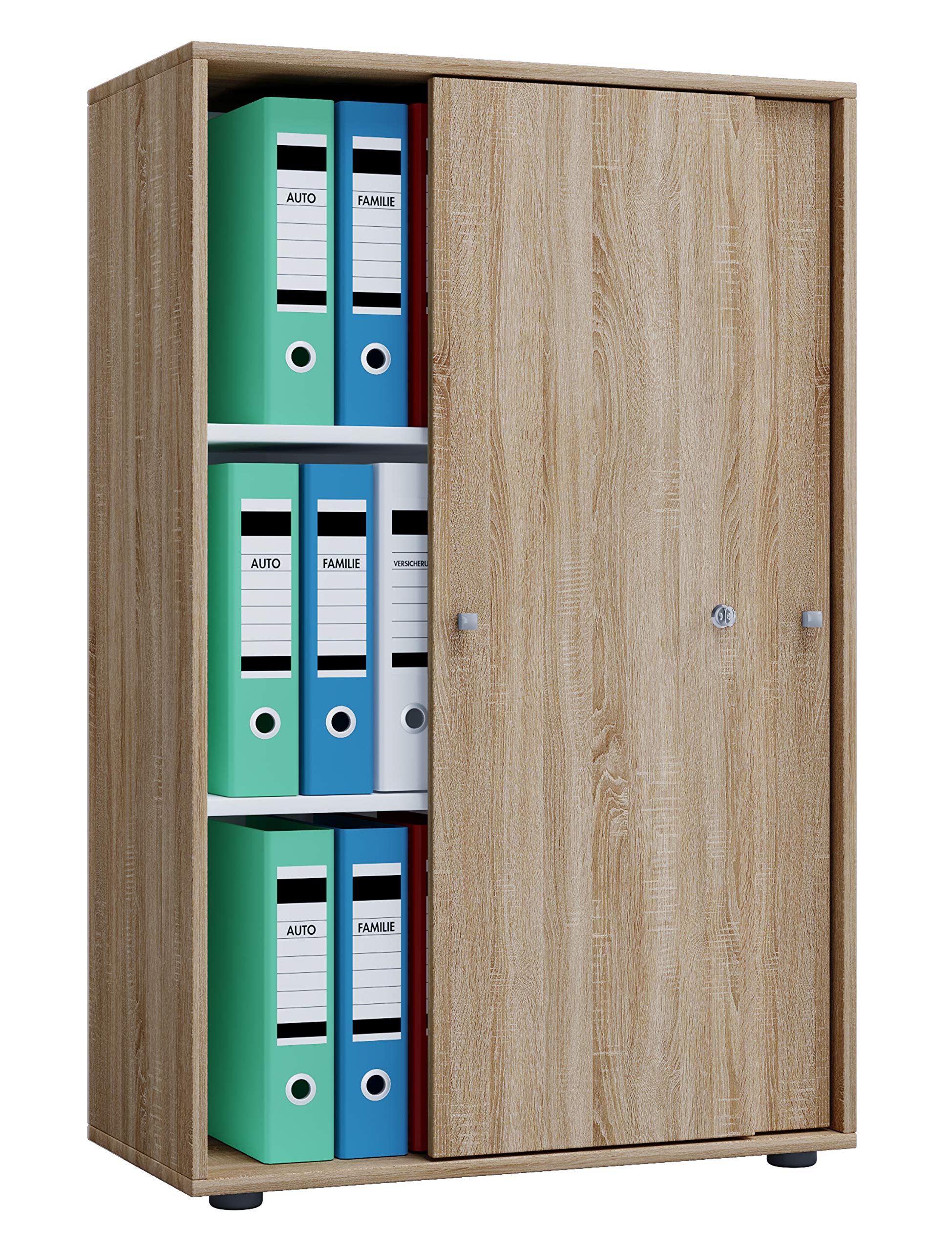 vcm-b-roschrank-grau-70-x-40-x-111-cm-2-t-ren-3-f-cher-aktenschrank image 7