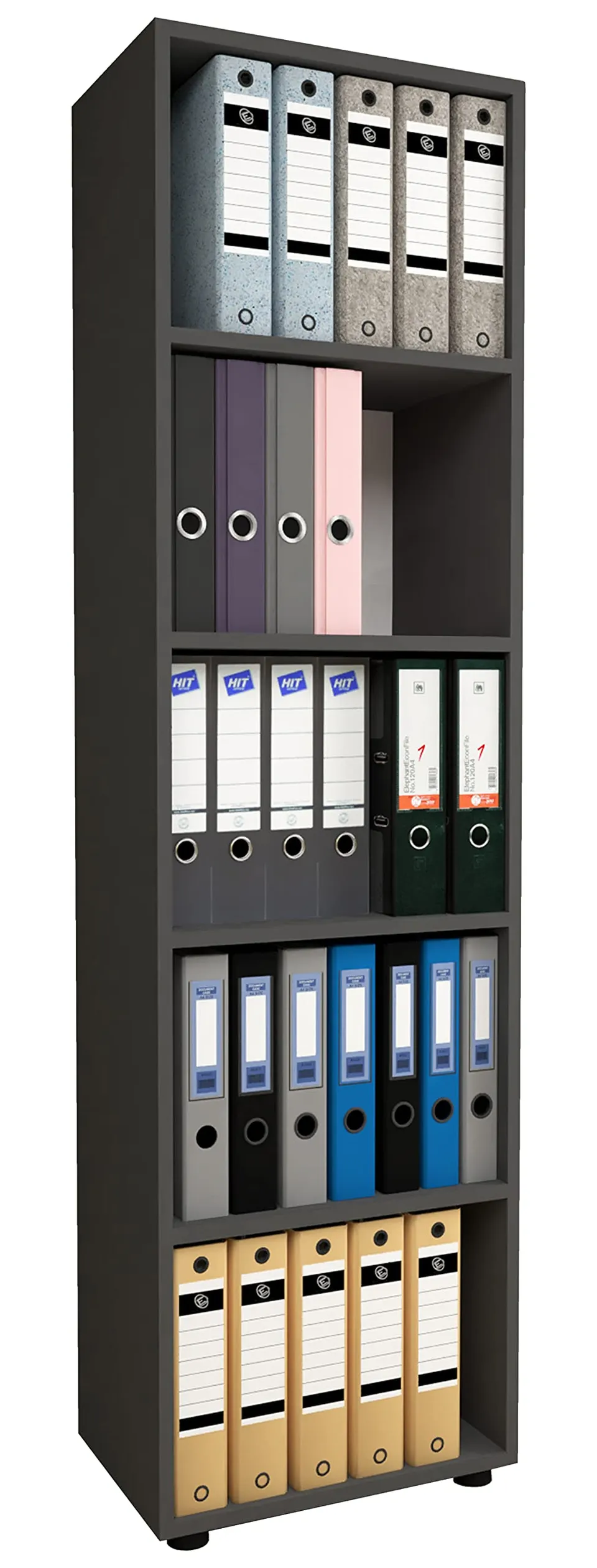 vcm-holzregal-ulas-5f-stehendes-b-roregal-und-aktenschrank-h-178-x-b-49-x-t-32-c image 1