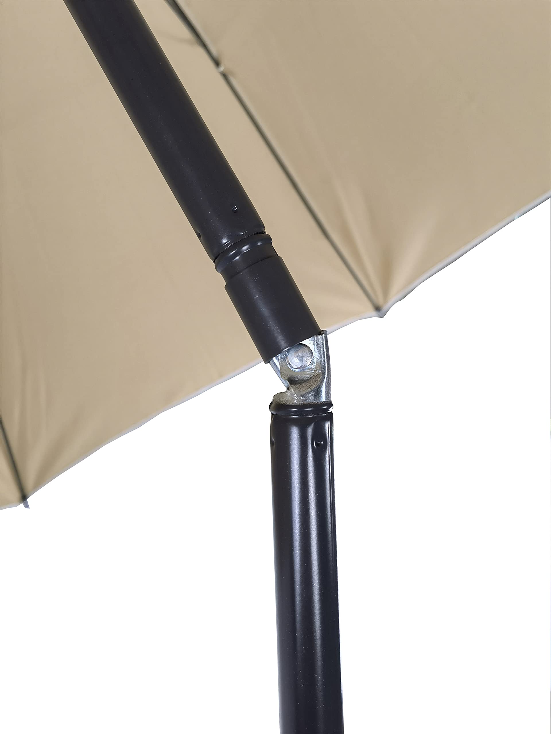vcm-dasano-sonnenschirm-strandschirm-balkonschirm-rund-uv-schutz-160-cm-taupe image 5