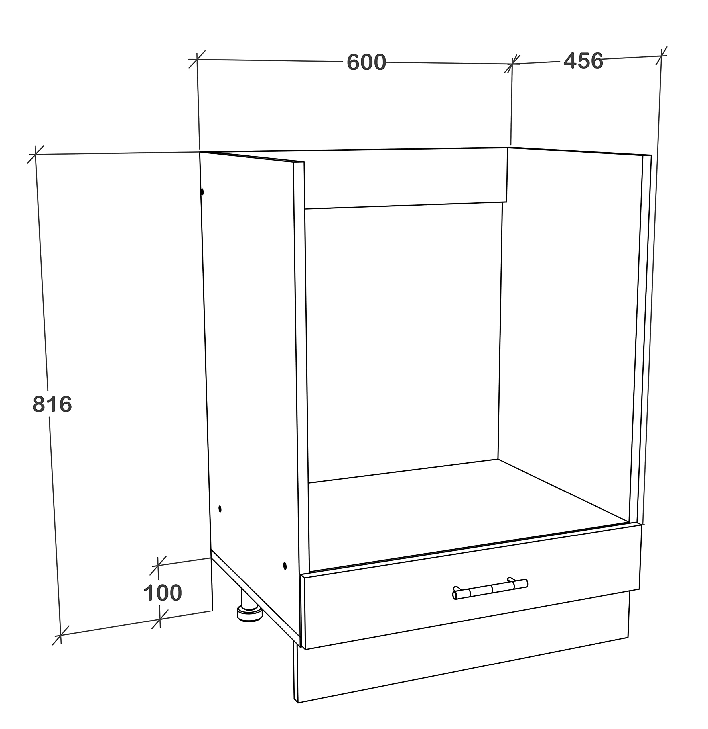 vcm-esilo-ofenschrank-wei-anthrazit-60x46x82-cm-backofenschrank-mit-2-f-chern-un image 2