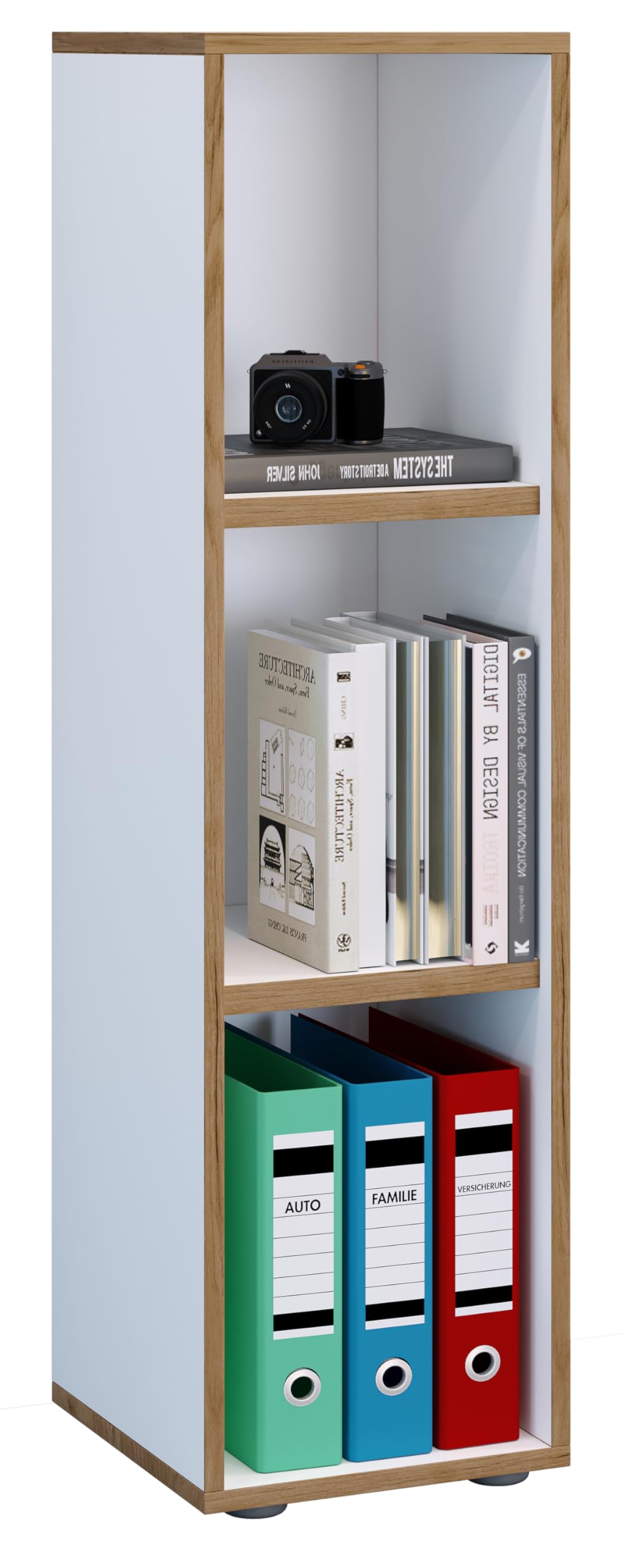 vcm-b-roregal-wei-30x32x110-cm-standregal-mit-3-f-chern-holzwerkstoff image 1