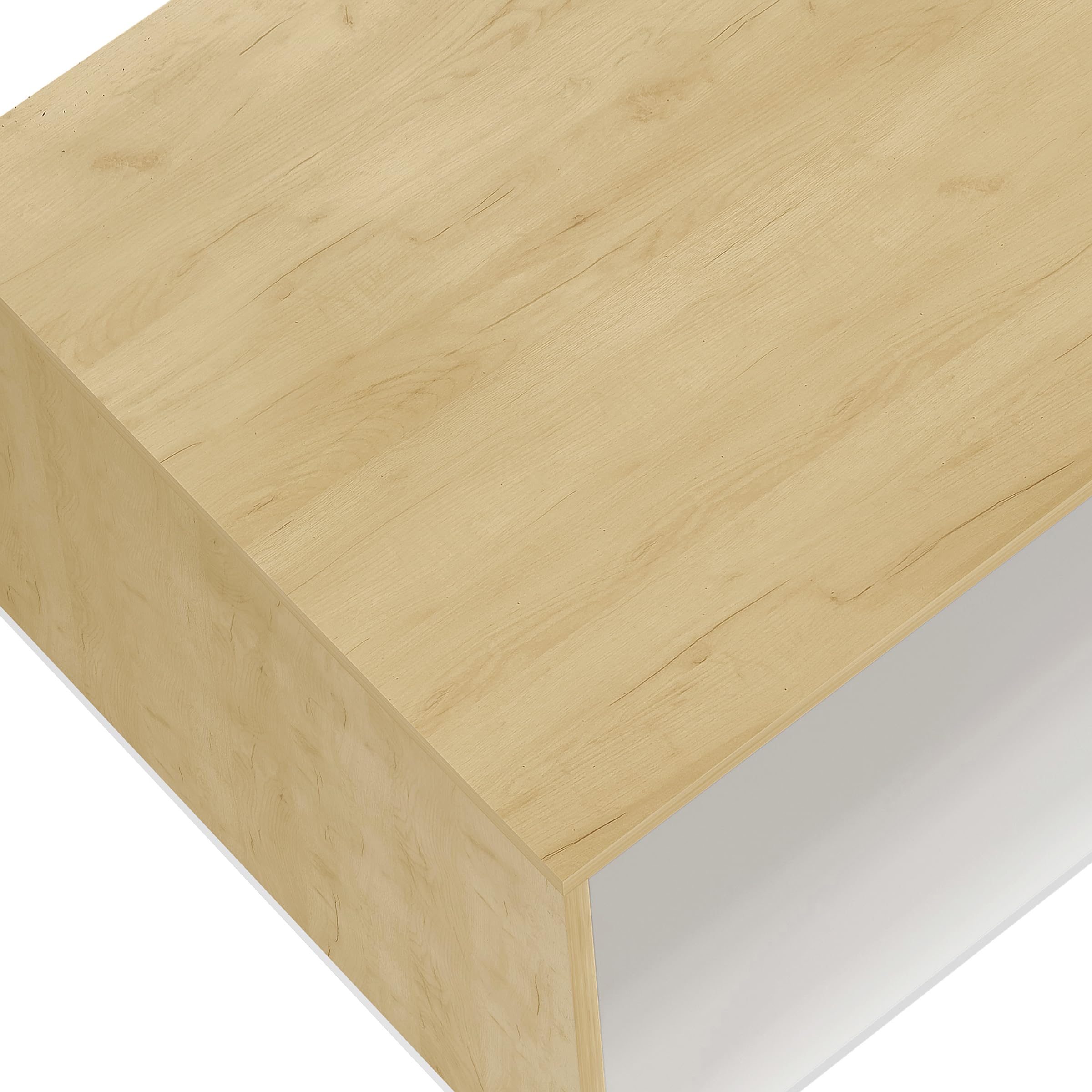 vcm-couchtisch-wei-honig-eiche-91x53x42-cm-2-f-cher-holzwerkstoff-wohnzimmer image 4