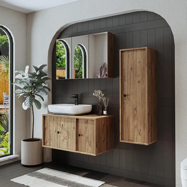 roomart-gusto-75-cm-badezimmerm-bel-set-4-teilig-keramik-waschbecken-unterschran image 1