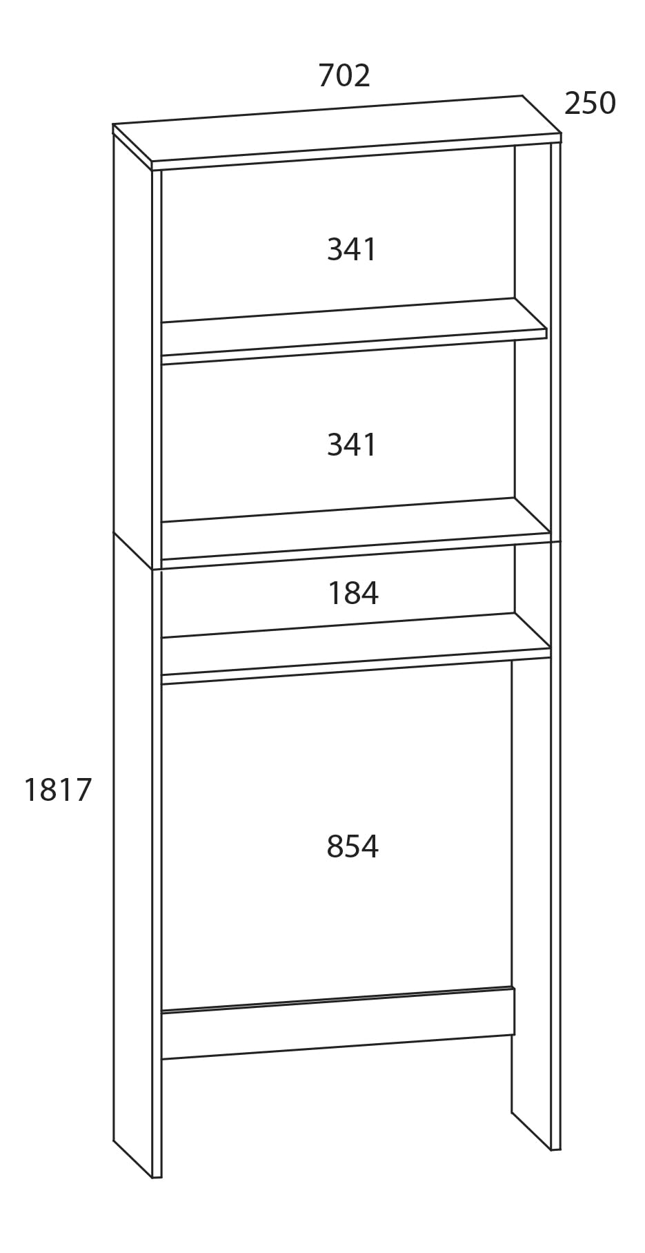 vcm-badm-bel-waschmaschinenschrank-lona-buche-64x27x182-cm-berbauschrank-mit-2-t image 2