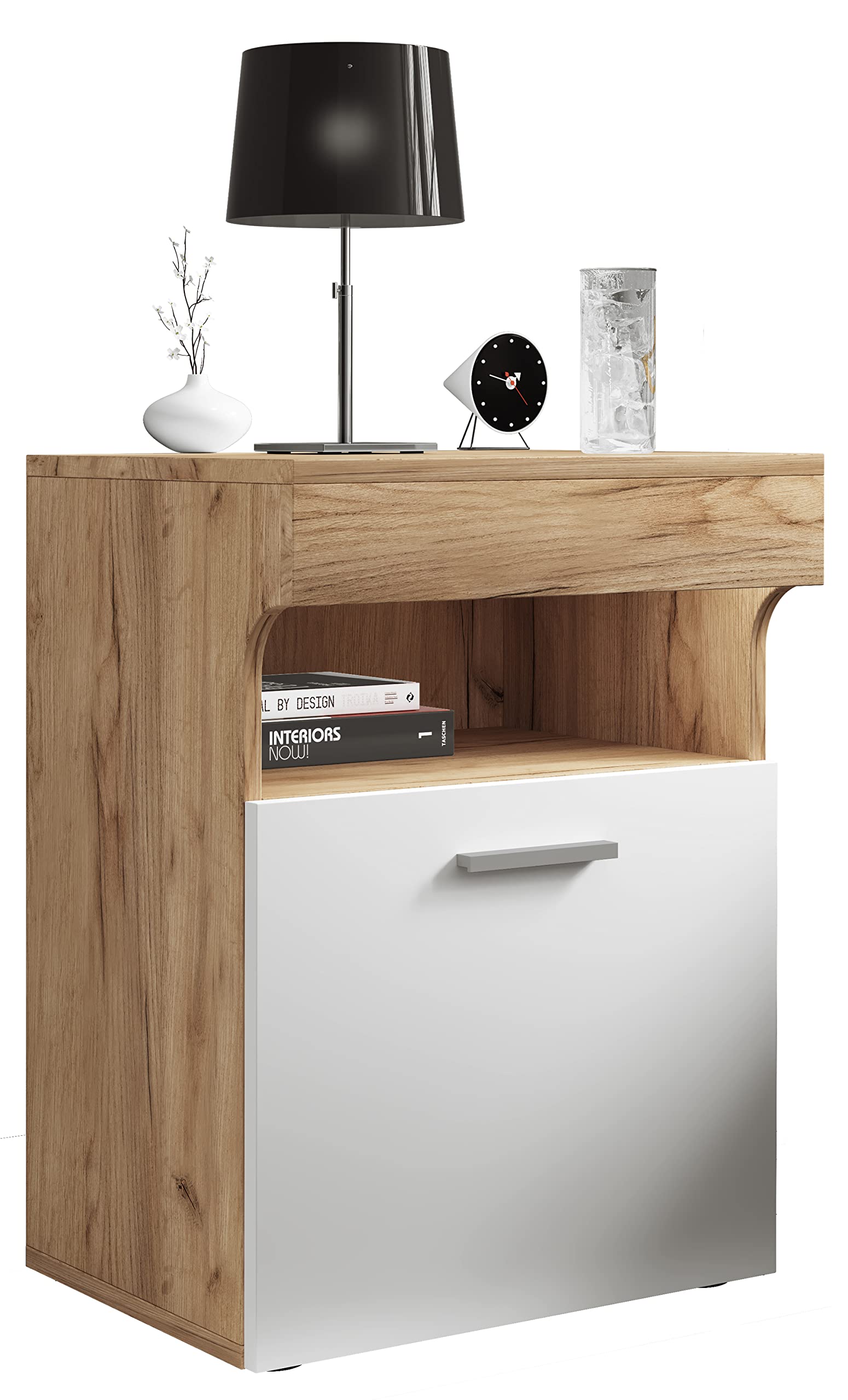 vcm-nachttisch-slepal-m-honig-eiche-anthrazit-45x39x61-cm-1-dreht-r-2-f-cher-hol image 5