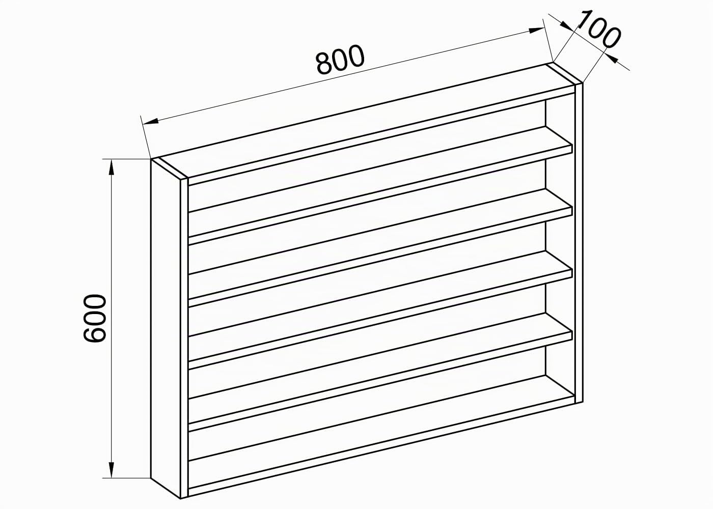 vcm-h-ngeschrank-wei-honig-eiche-80-x-10-x-60-cm-5-f-cher-wandregal image 3