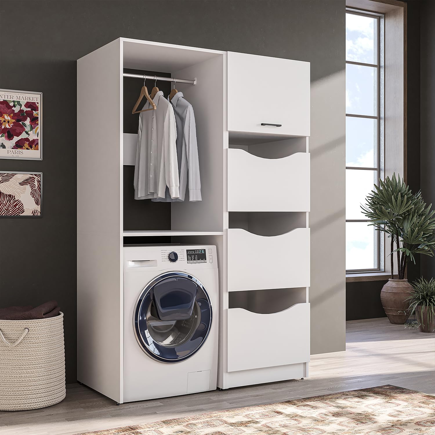 roomart-serie-2-norda-waschmaschinenschrank-126-cm-kleiderstange-waschmaschine-i image 3