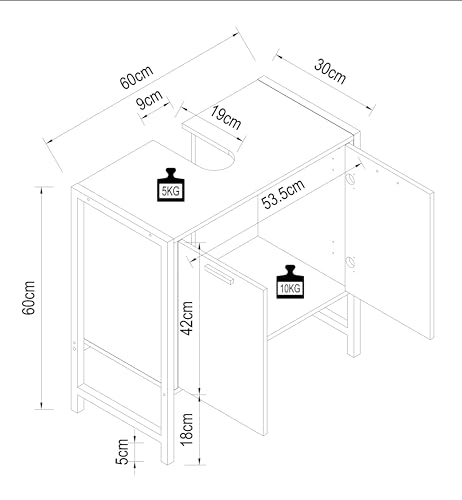 vcm-waschbeckenunterschrank-vilosa-wei-60-x-30-x-60-cm-2-t-ren-1-fach image 8