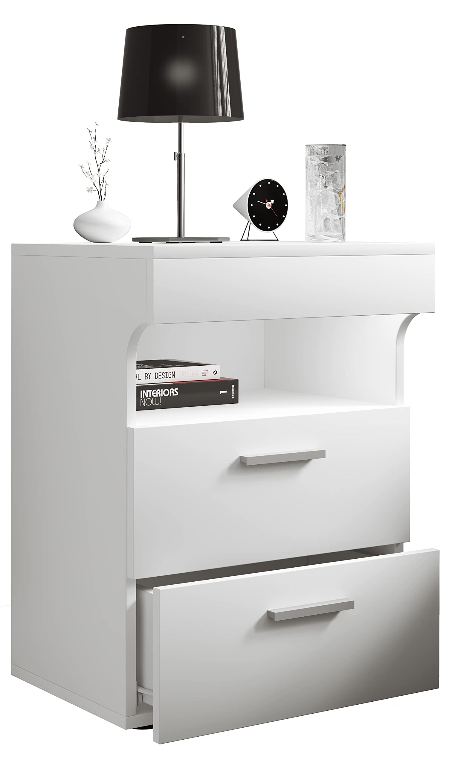 vcm-nachttisch-slepal-l-honig-eiche-wei-45x39x61-cm-2-schubladen-offenes-fach image 5