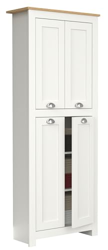 vcm-balusa-holz-flurschrank-5-f-cher-4-dreht-ren-h-184-x-b-72-x-t-32-cm-elegante image 8