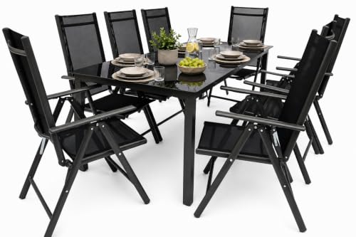 vcm-dasano-9-teiliges-gartenm-bel-set-anthrazit-aluminium-1-tisch-189x90-cm-8-kl image 6
