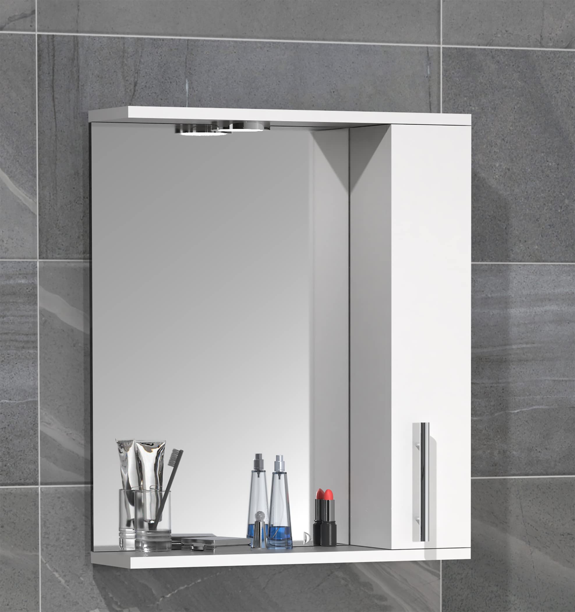vcm-badm-bel-spiegelschrank-wei-50x14x60-cm-1-t-r-3-f-cher-badspiegelschrank image 2