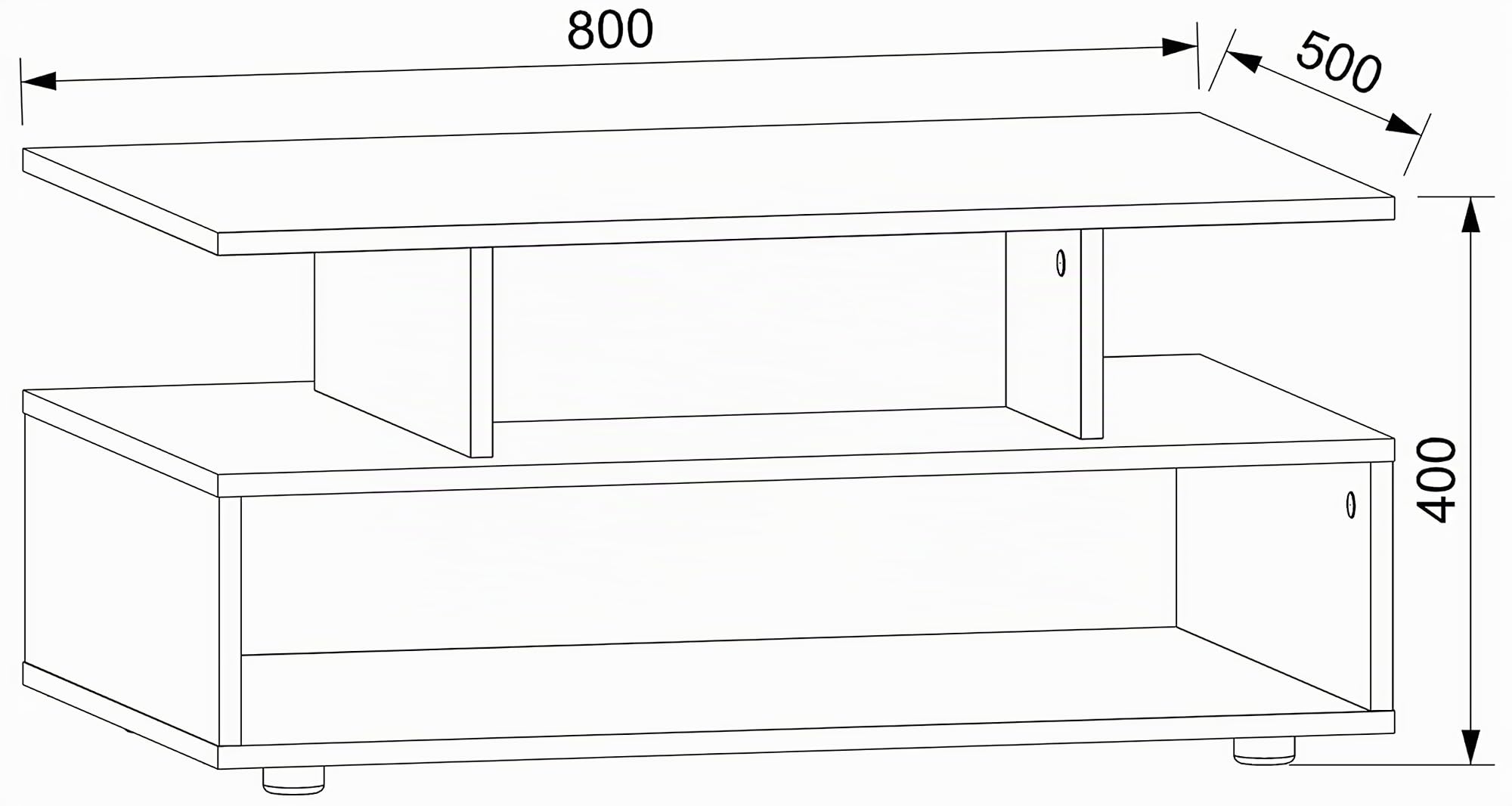 vcm-dalosa-couchtisch-honig-eiche-80x50x40-cm-4-f-cher-holzwerkstoff-und-glas image 3