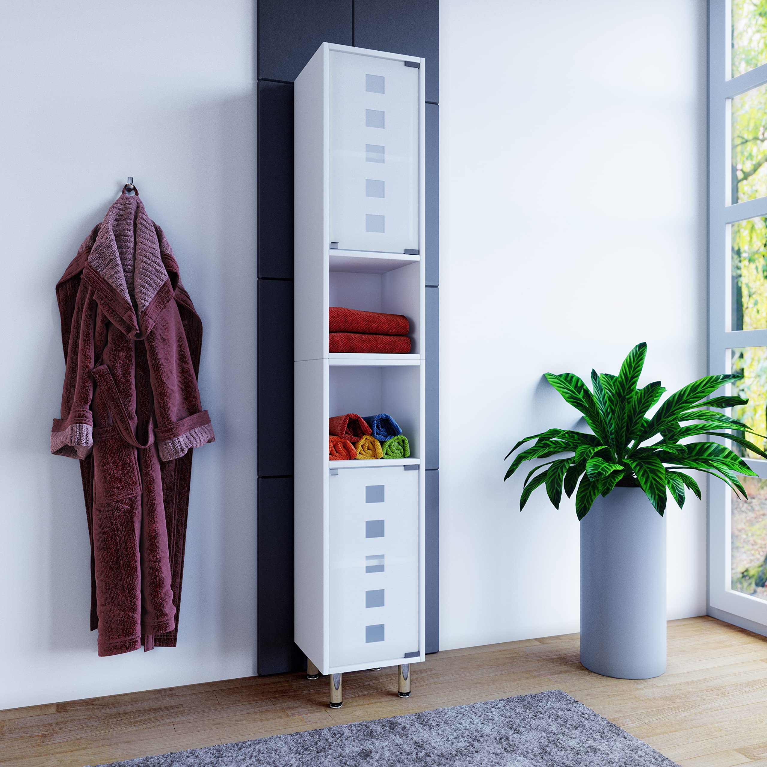 vcm-darola-badezimmerschrank-hochschrank-holz-mit-mattglast-r-180-x-30-x-30-cm image 2