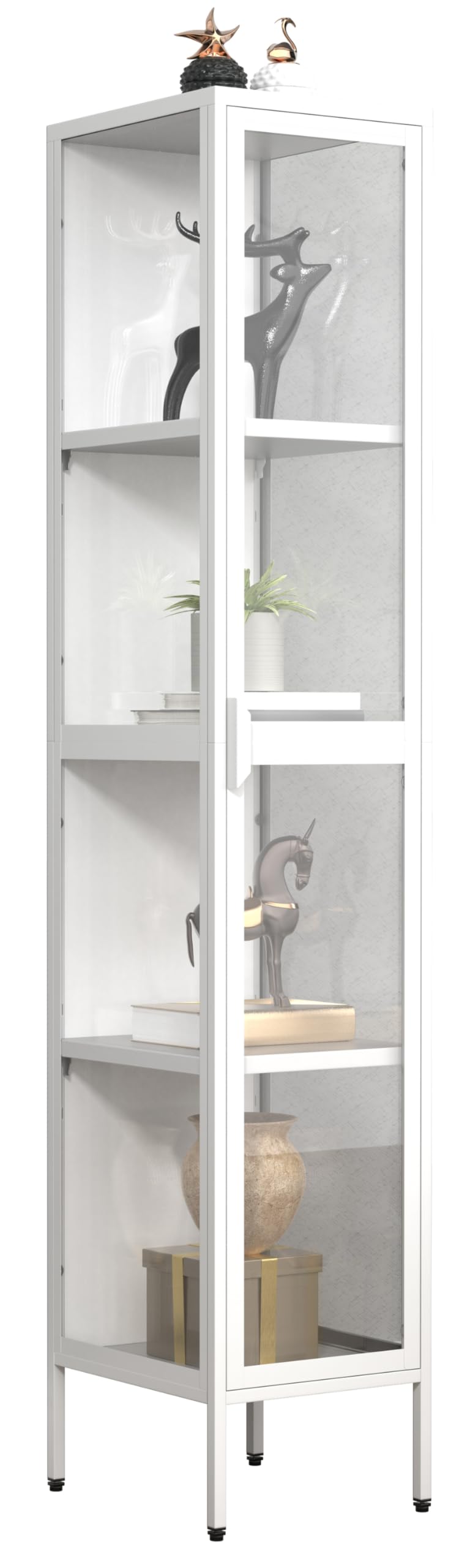 vcm-floka-standvitrine-wei-30x35x160-cm-1-t-r-4-f-cher-stahl-glas image 1