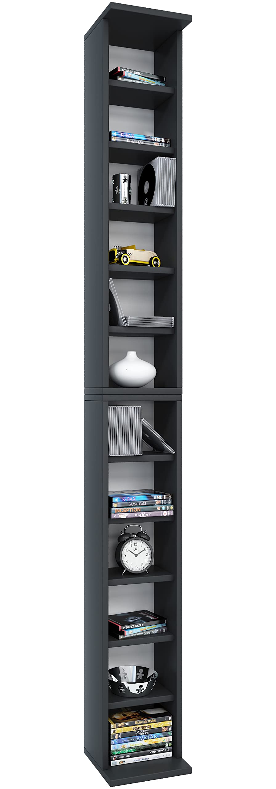 vcm-standregal-wei-honig-eiche-21x20x180-cm-12-f-cher-holzwerkstoff image 5