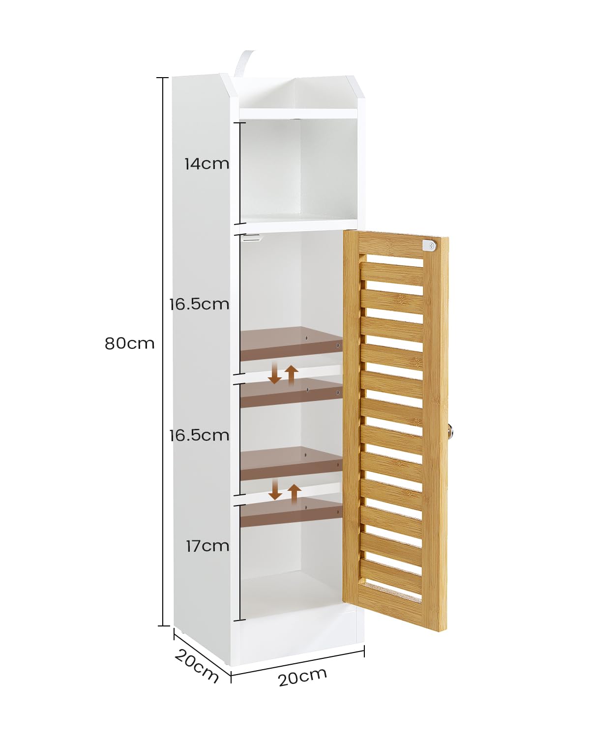 forabamb-badezimmerschrank-schmal-toilettenschrank-mit-2-offenen-f-chern-bambust image 3