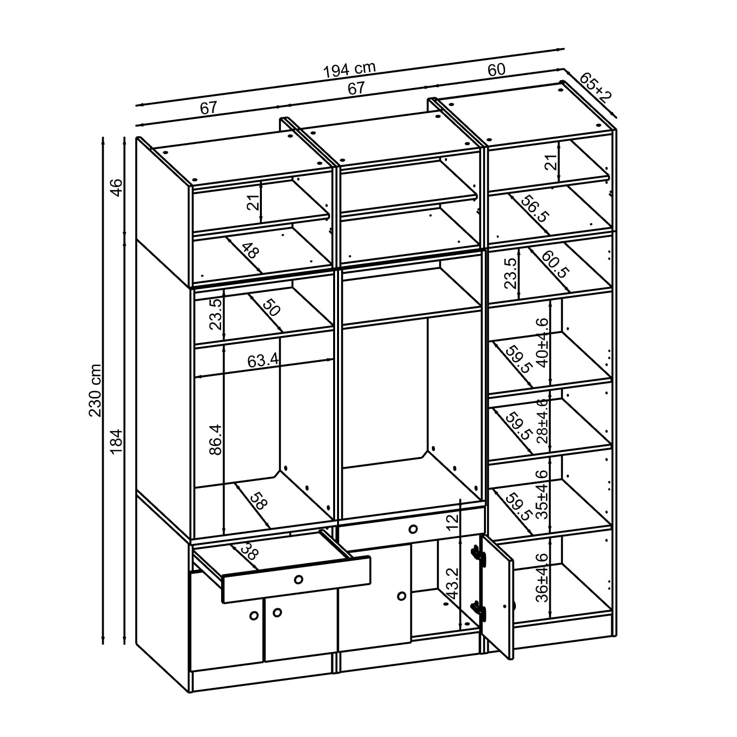 roomart-schrankwand-f-r-waschk-che-hauswirtschaftsraum-194-cm-breit-mit-ausziehb image 2