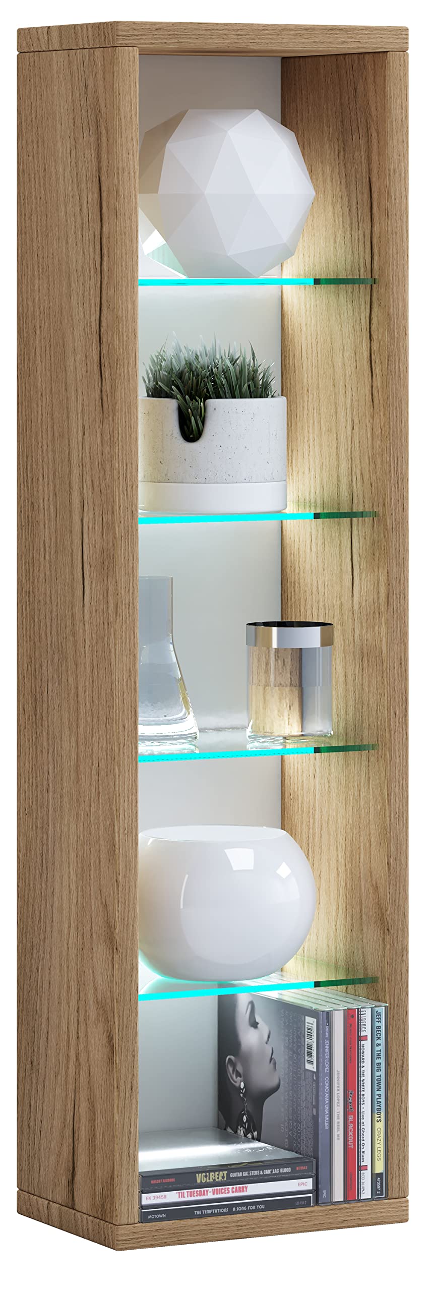 vcm-standregal-sonoma-eiche-21x14x77-cm-5-f-cher-holzwerkstoff-und-glas image 7